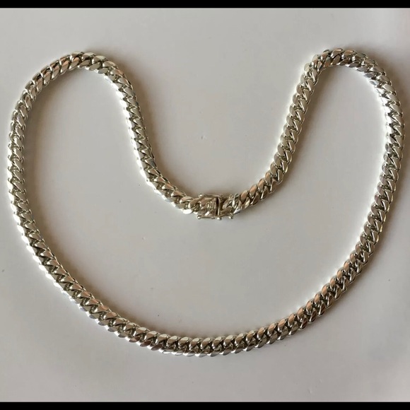 9mmx30” Sterling Silver Miami Cuban Link Chain - Picture 1 of 8